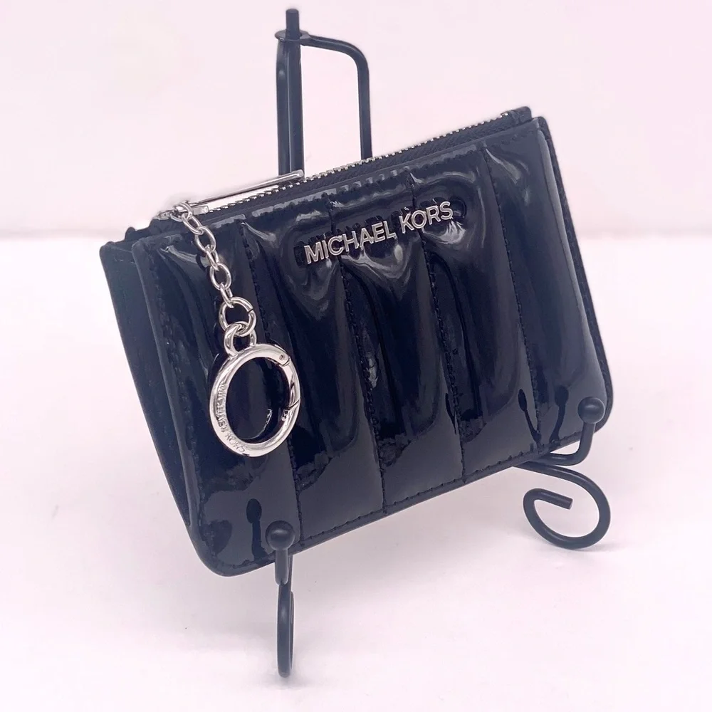 Michael Kors Quilted Coinpouch Small Wallet Black